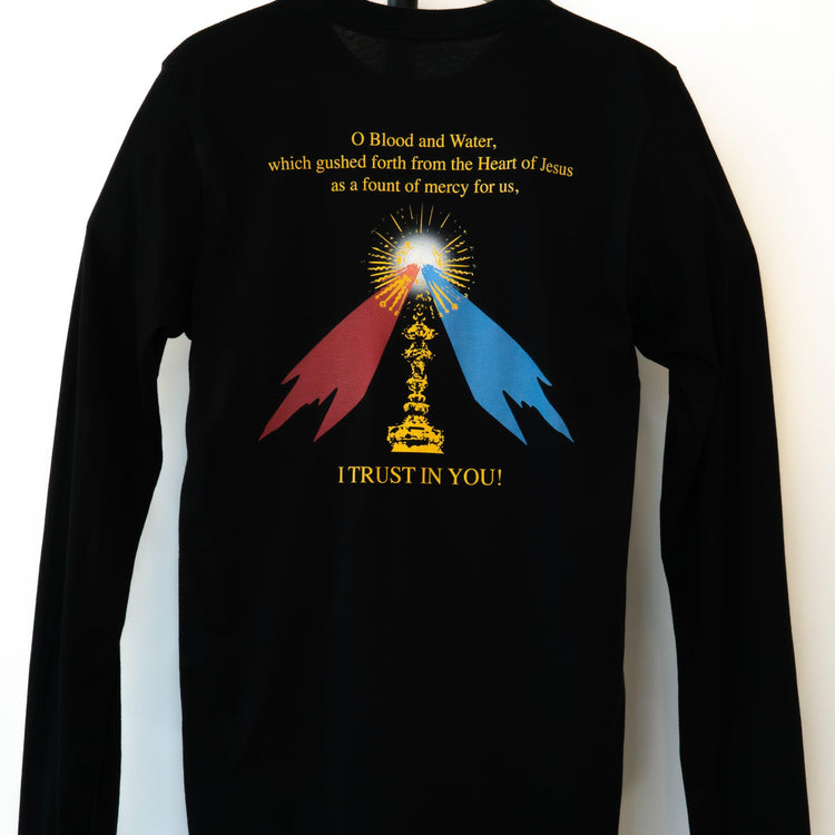 Divine Mercy Monstrance - JESUS I TRUST IN YOU! - Long-Sleeved Unisex T-Shirt - rescue story