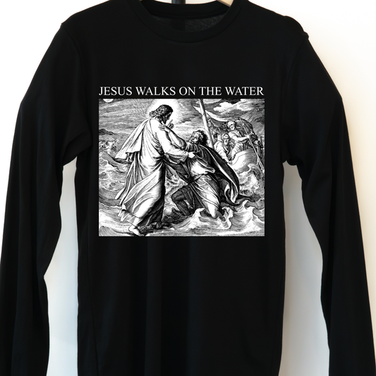 Jesus Walks on the Water Long-Sleeved Unisex T-Shirt
