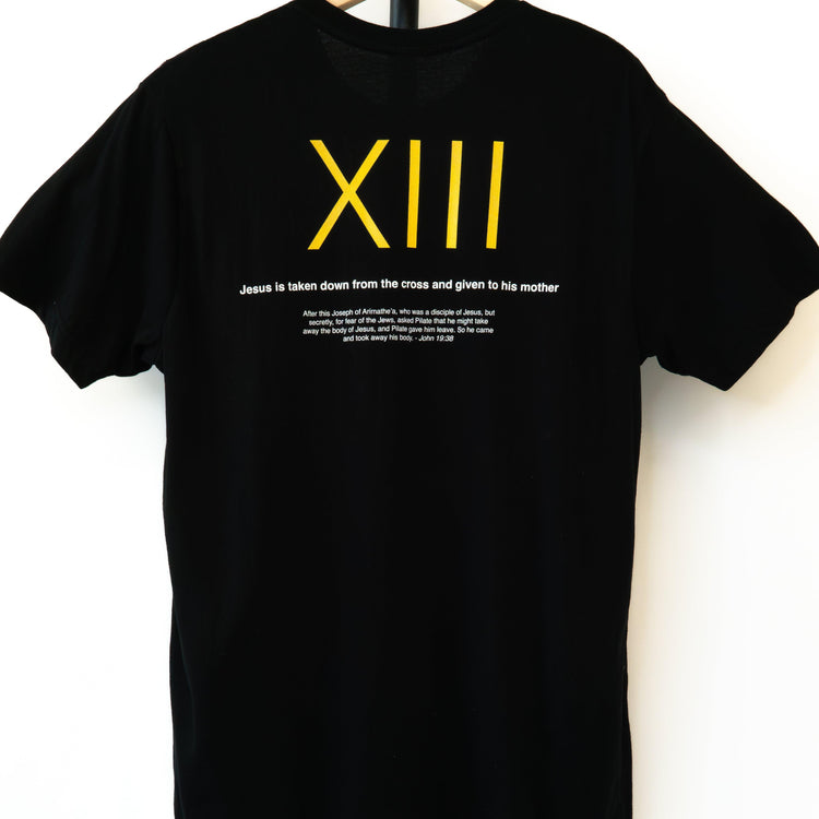 13th Station of the Cross - Pieta - Short-Sleeved Unisex T-Shirt - rescue story