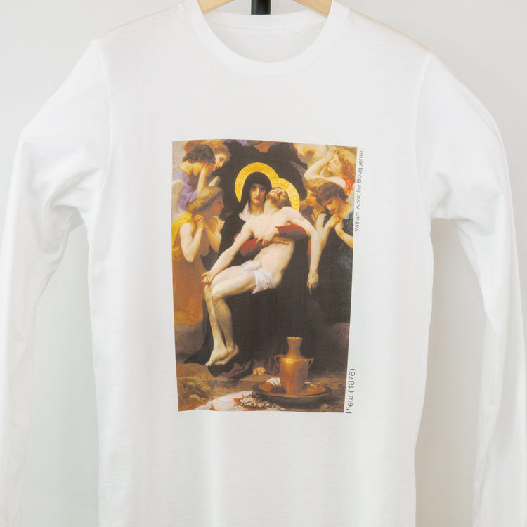 13th Station of the Cross - Pieta - Long-Sleeved Unisex T-Shirt - rescue story