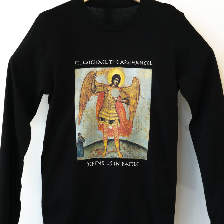 St. Michael the Archangel Long-Sleeved Unisex T-Shirt - rescue story