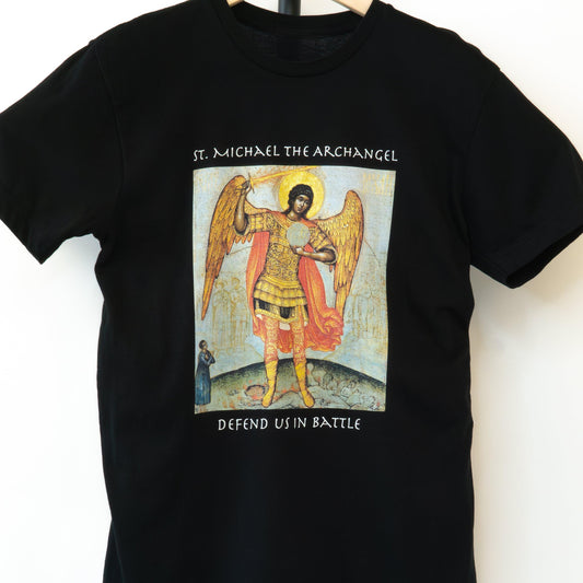 St. Michael the Archangel Short-Sleeved Unisex T-Shirt - rescue story