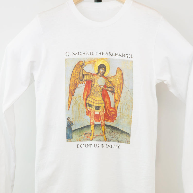 St. Michael the Archangel Long-Sleeved Unisex T-Shirt - rescue story