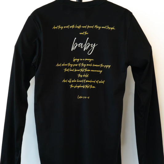 The Adoration of the Shepherds - Christmas Story - Luke 2:14-18 Long-Sleeved Unisex T-Shirt - rescue story