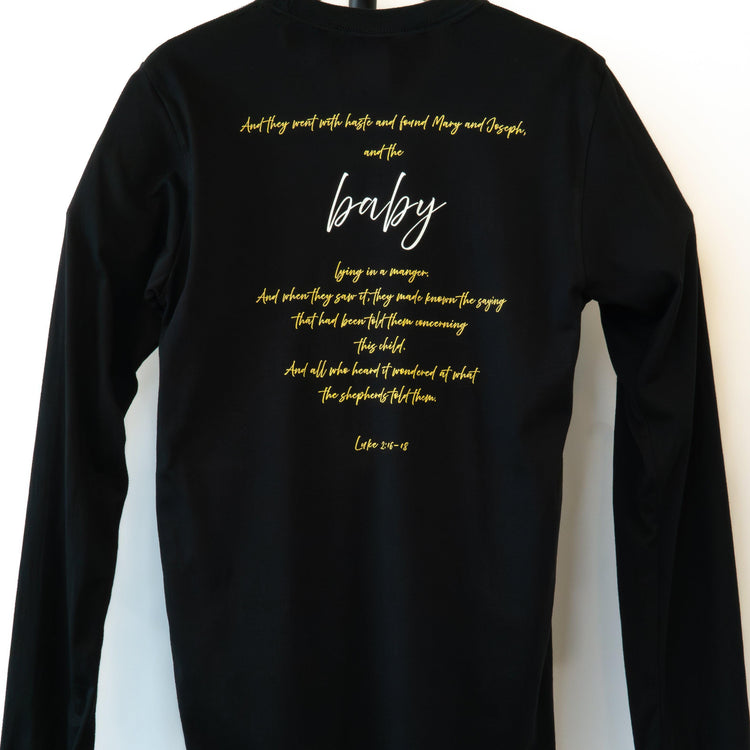 The Adoration of the Shepherds - Christmas Story - Luke 2:14-18 Long-Sleeved Unisex T-Shirt - rescue story