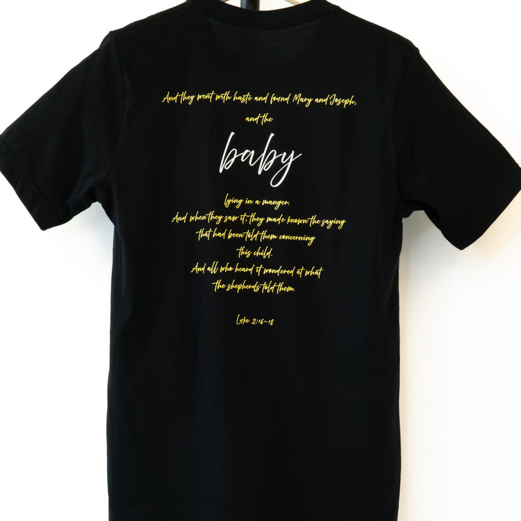 The Adoration of the Shepherds - Christmas Story - Luke 2:14-18 Short-Sleeved Unisex T-Shirt - rescue story