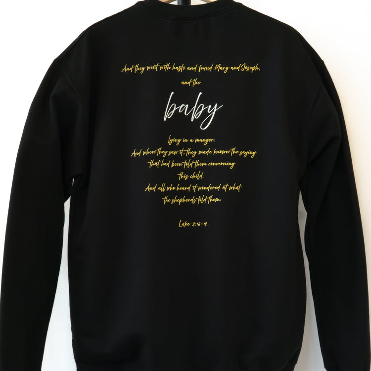 The Adoration of the Shepherds - Christmas Story - Luke 2:14-18 Unisex Sweatshirt - rescue story