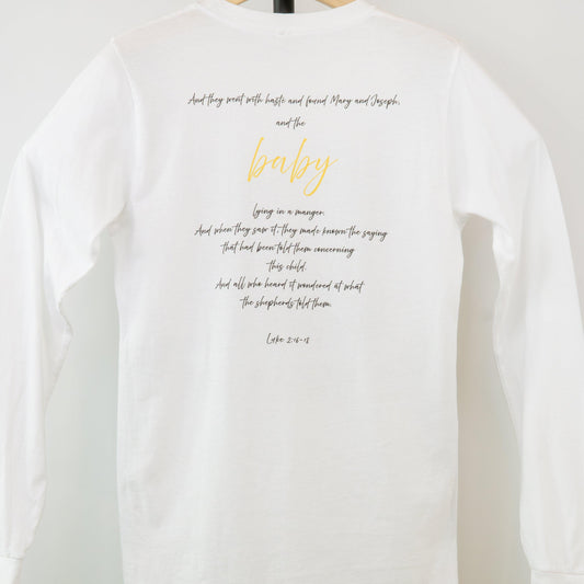 The Adoration of the Shepherds - Christmas Story - Luke 2:14-18 Long-Sleeved Unisex T-Shirt - rescue story