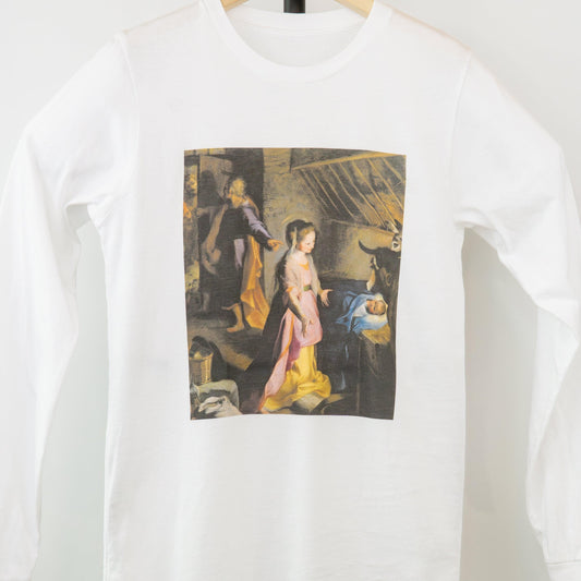 The Adoration of the Shepherds - Christmas Story - Luke 2:14-18 Long-Sleeved Unisex T-Shirt - rescue story
