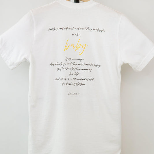 The Adoration of the Shepherds - Christmas Story - Luke 2:14-18 Short-Sleeved Unisex T-Shirt - rescue story