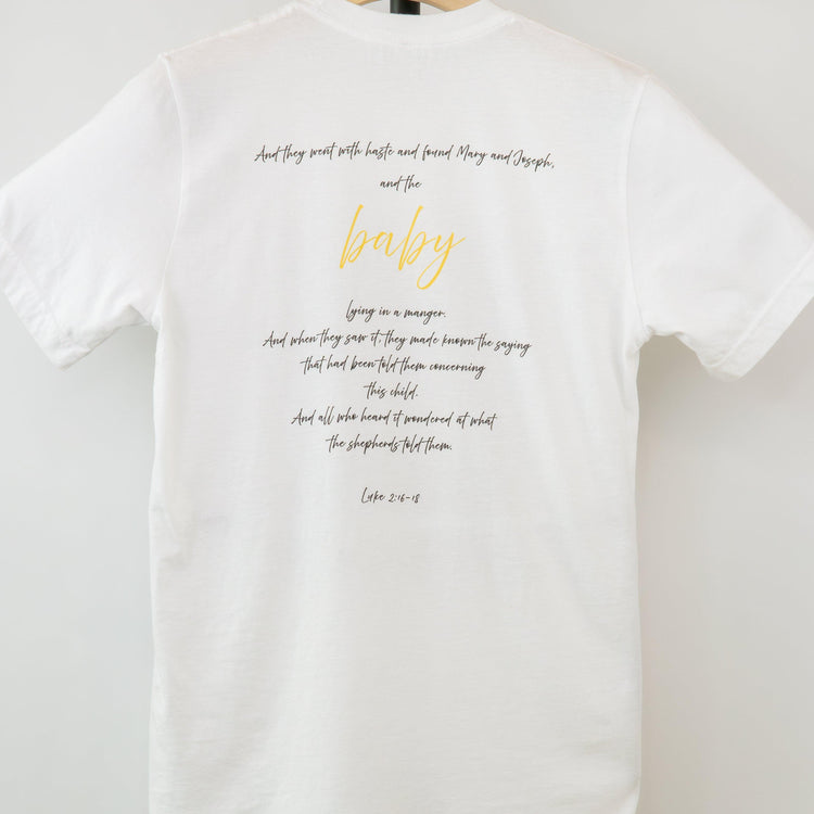 The Adoration of the Shepherds - Christmas Story - Luke 2:14-18 Short-Sleeved Unisex T-Shirt - rescue story