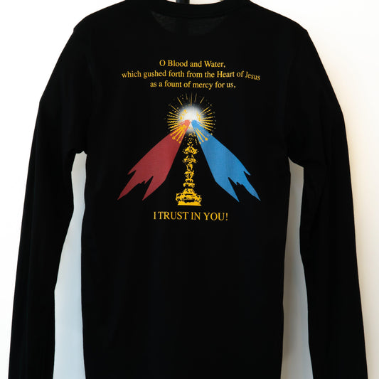 Divine Mercy Monstrance - JESUS I TRUST IN YOU! - Long-Sleeved Unisex T-Shirt - rescue story