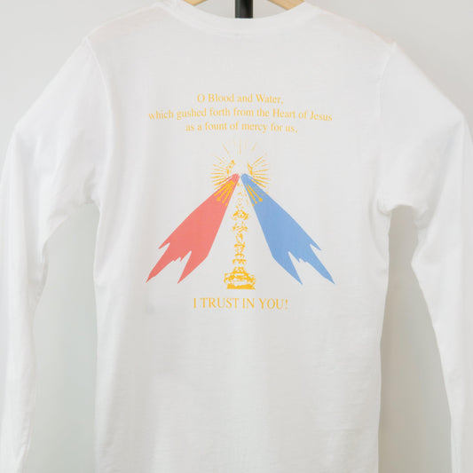 Divine Mercy Monstrance - JESUS I TRUST IN YOU! - Long-Sleeved Unisex T-Shirt - rescue story