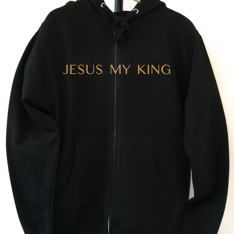 JESUS MY KING Unisex Zipper Hoodie