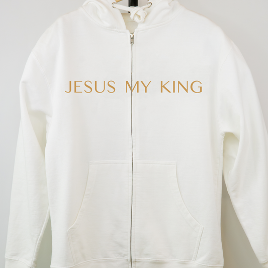 JESUS MY KING Unisex Zipper Hoodie