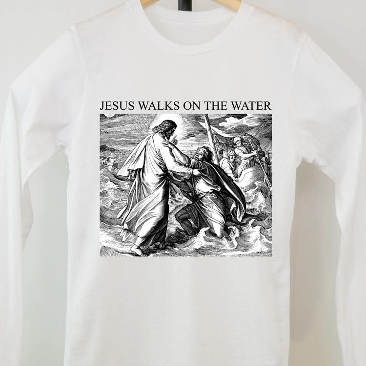Jesus Walks on the Water Long-Sleeved Unisex T-Shirt