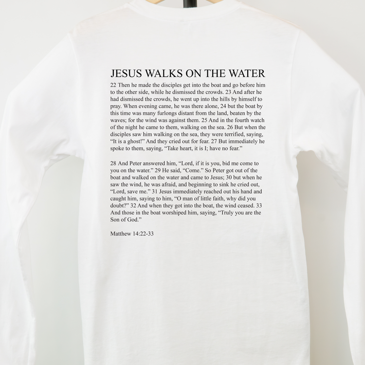 Jesus Walks on the Water Long-Sleeved Unisex T-Shirt