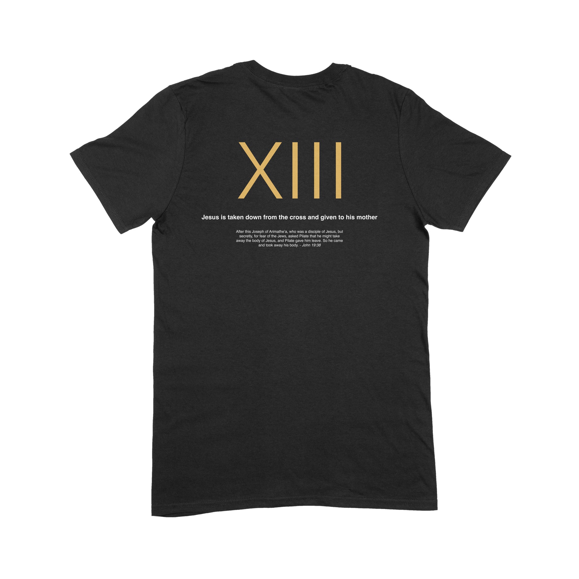 13th Station of the Cross Unisex Short-Sleeved Catholic Tee - Rescue story