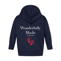 Wonderfully Made - Psalm 139 Toddler Hoodie
